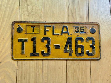 1935 Florida License Plate