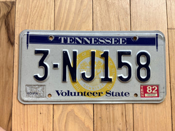 1982 Tennessee License Plate