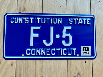 1984 Connecticut License Plate