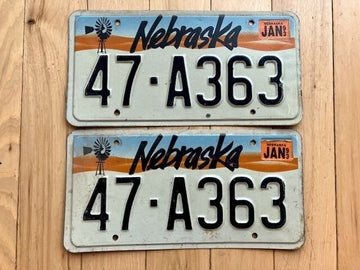 Pair of 1993 Nebraska License Plates