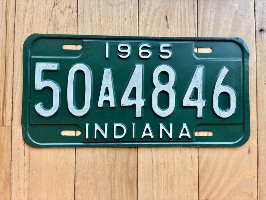 1965 Indiana License Plate