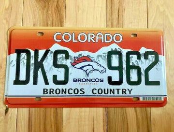 2017 Colorado Broncos License Plate