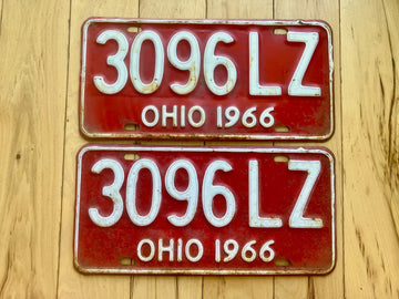 Pair of 1966 Ohio License Plates