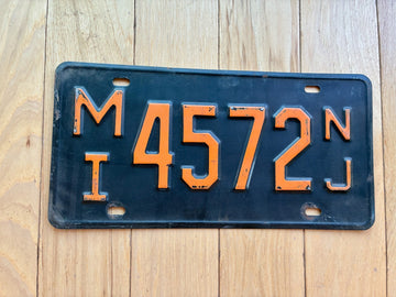 1957 New Jersey License Plate