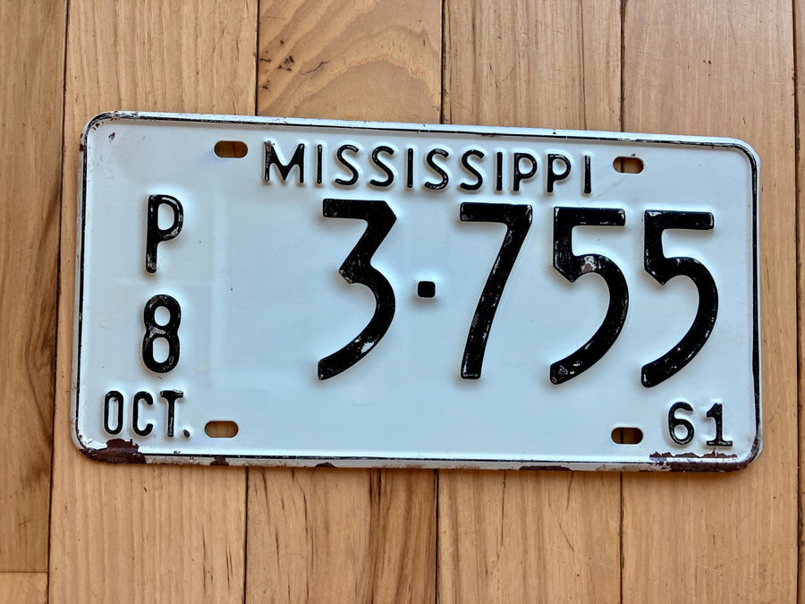 1961 Mississippi License Plate