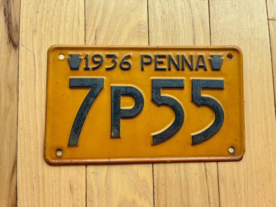 1936 Pennsylvania License Plate