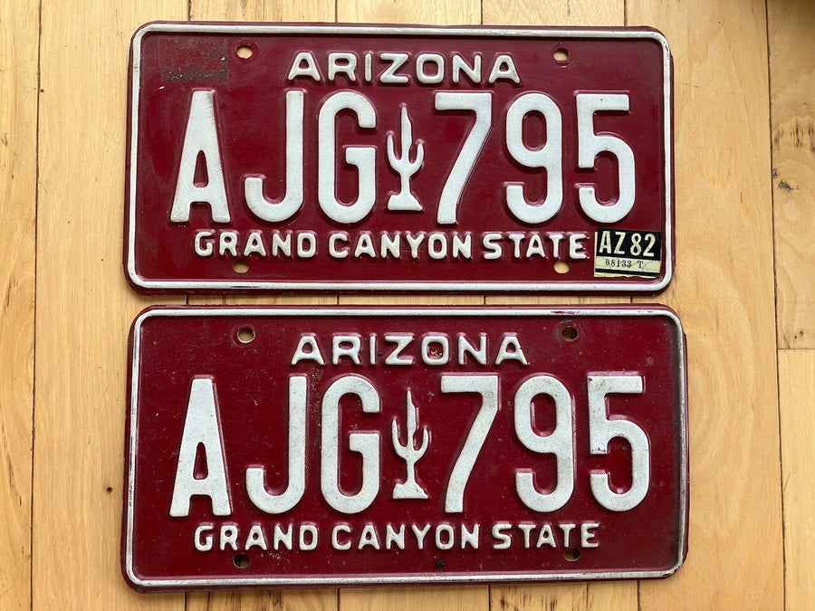 Pair of 1982 Arizona License Plates
