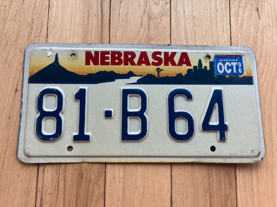 1996 Nebraska License Plate