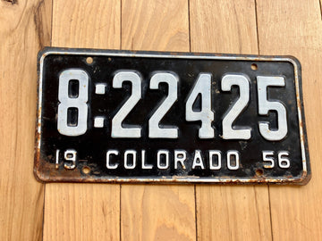 1956 Colorado License Plate