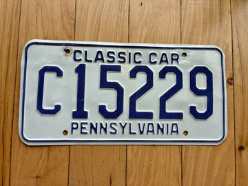 1977 Pennsylvania Classic Car License Plate