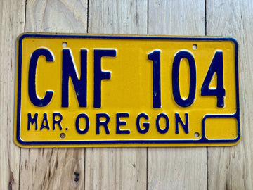 1974 Base Oregon License Plate