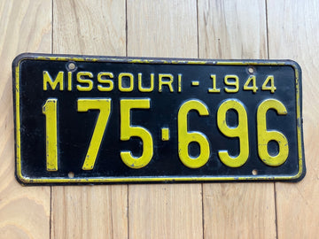 1944 Missouri License Plate