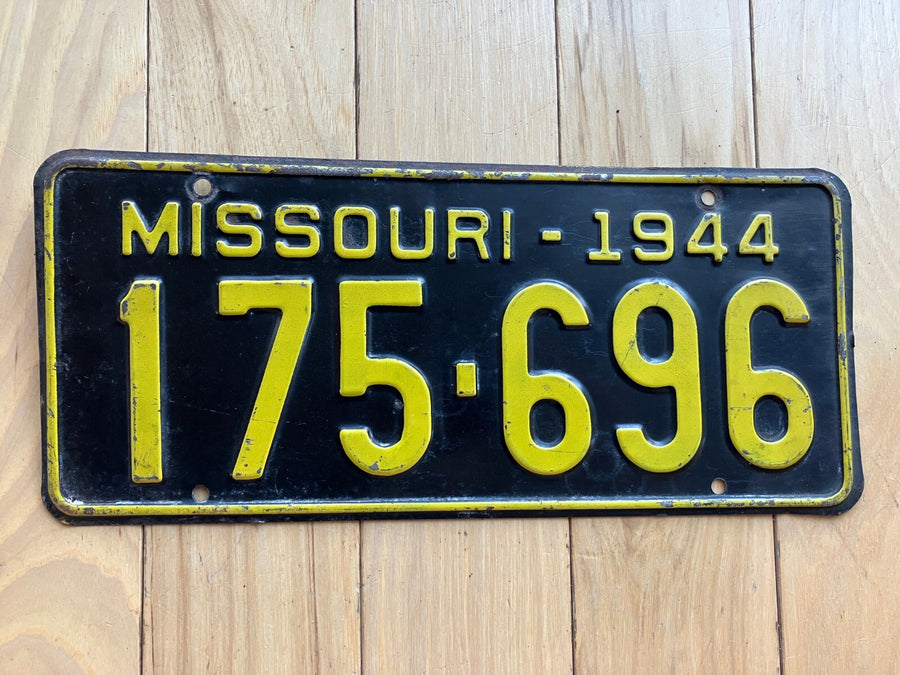 1944 Missouri License Plate