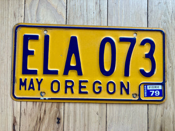 1979 Oregon License Plate