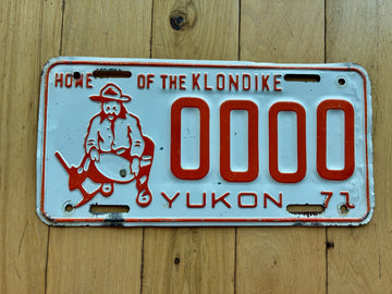 1971 Yukon Sample License Plate