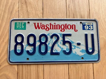 1993 Washington State Truck License Plate (Check With DOL First For YOM)