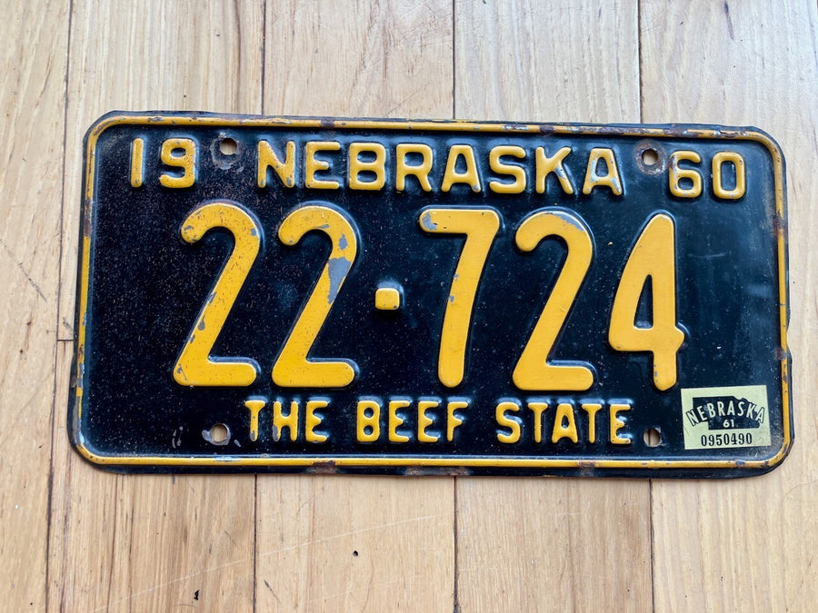 1961 Nebraska License Plate