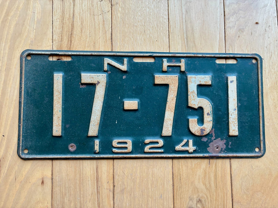 1924 New Hampshire License Plate