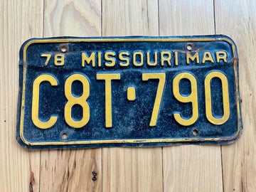 1978 Missouri License Plate