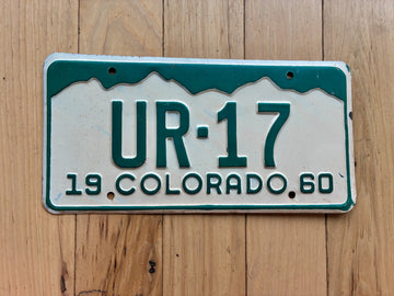 1960 Colorado License Plate