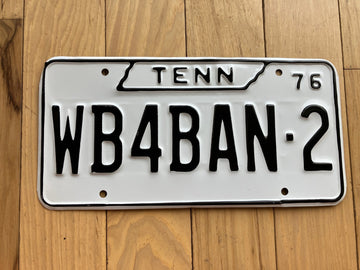 1976 Tennessee Amateur Radio License Plate