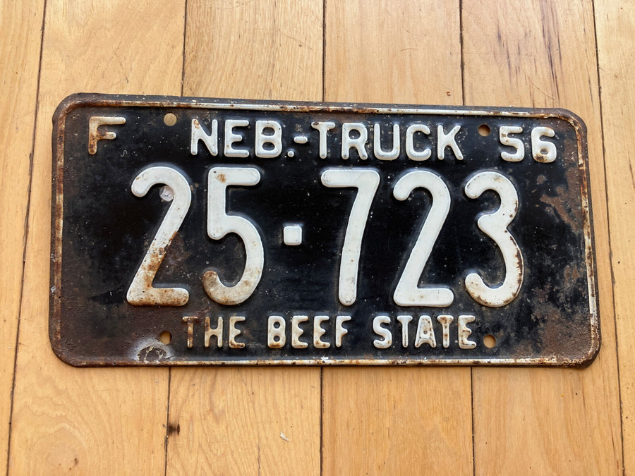 1956 Nebraska Farm Truck License Plate