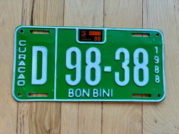 1988 Curacao License Plate