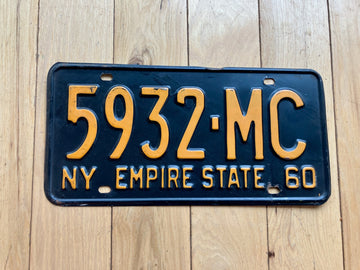 1960 New York License Plate