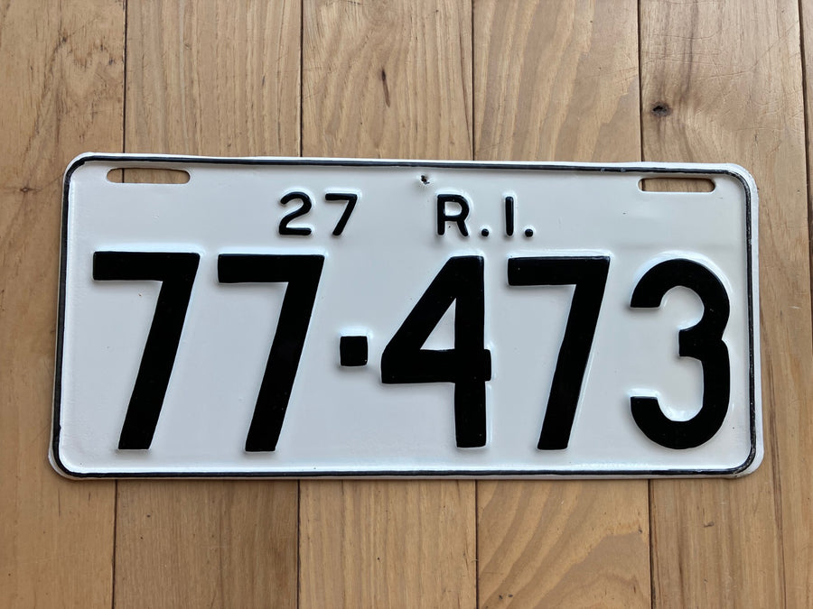 1927 Repainted Rhode Island License Plate