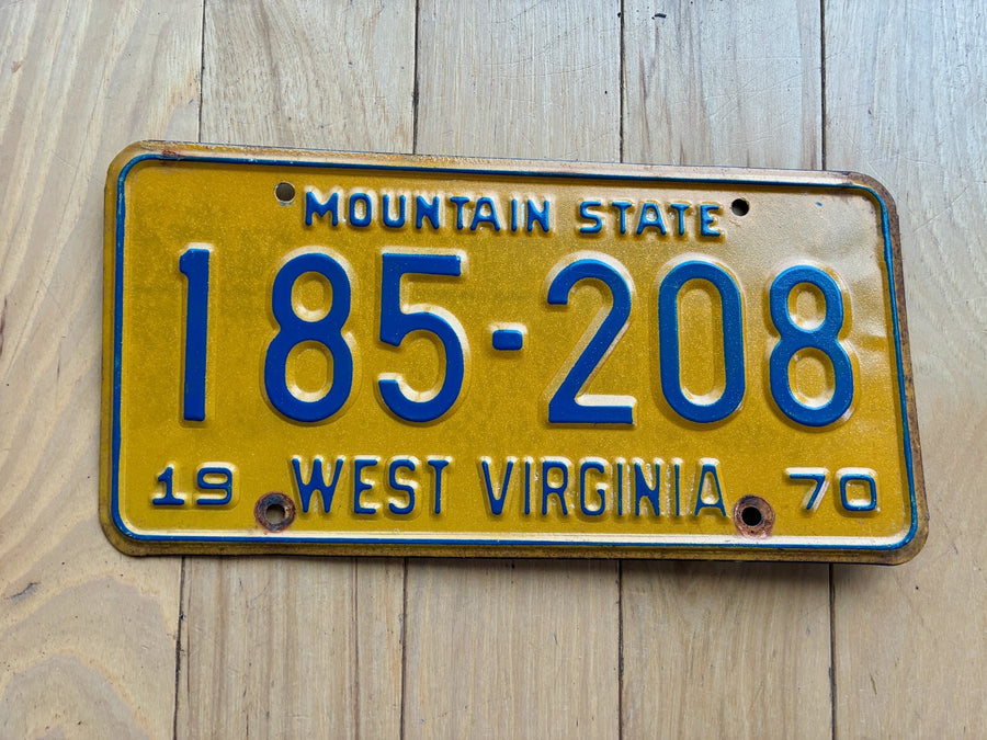 1970 West Virginia License Plate