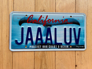 2006 Base California Vanity License Plate - JAAAALUV