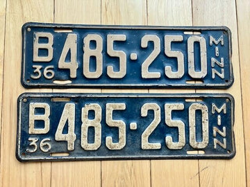 Pair of 1936 Minnesota License Plates