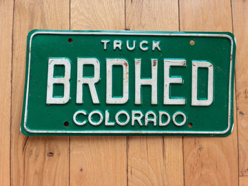 1990s Colorado Vanity License Plate - BRDHED