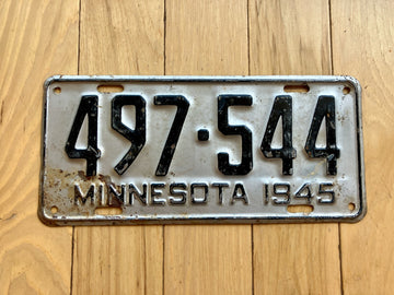 1945 Minnesota License Plate