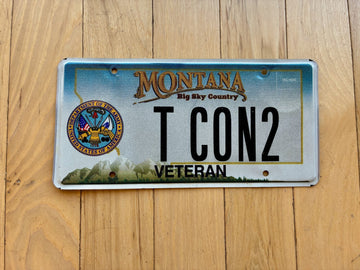 2010 Montana Army Veteran Vanity License Plate - T CON2