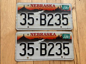 Pair Of 1999 Nebraska License Plates