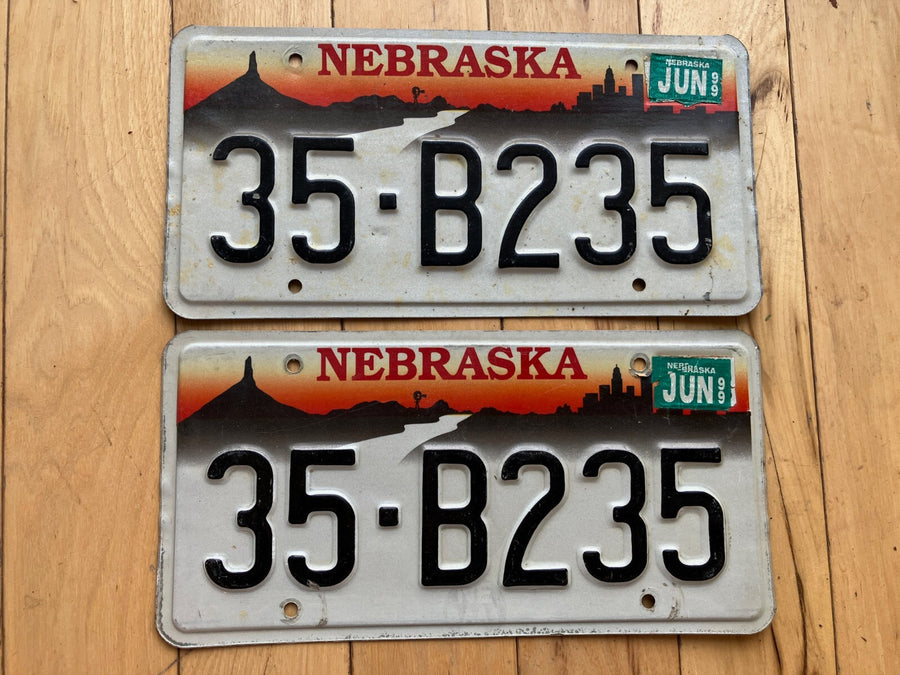 Pair Of 1999 Nebraska License Plates