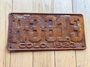 1923 Colorado License Plate