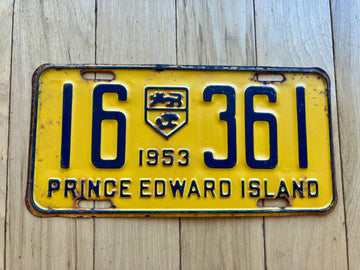 1953 Prince Edward Island License Plate