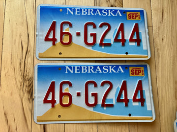 Pair of 2002 Nebraska License Plates