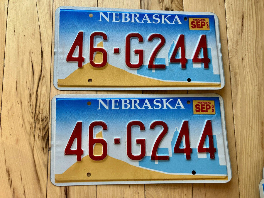 Pair of 2002 Nebraska License Plates