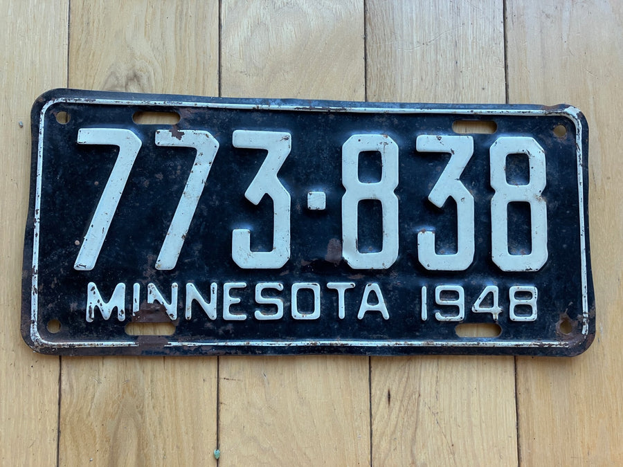 1948 Minnesota License Plate