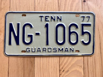 1977 Tennessee Guardsman License Plate
