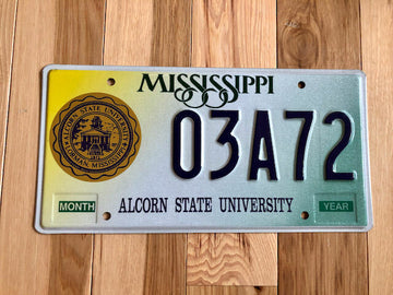 Mississippi Alcorn State University License Plate