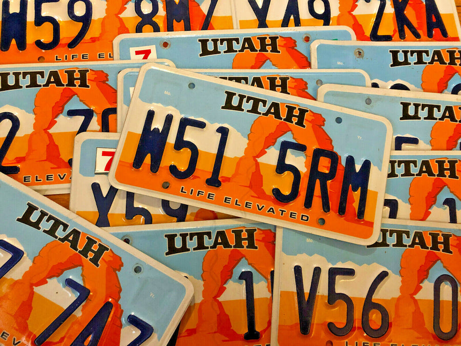 Utah Arch License Plate- Good Condition