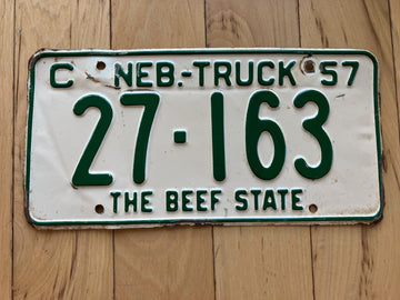1957 Nebraska Farm Truck License Plate