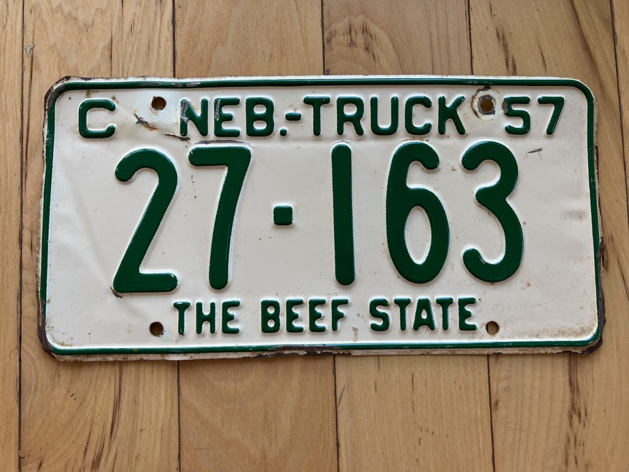 1957 Nebraska Farm Truck License Plate