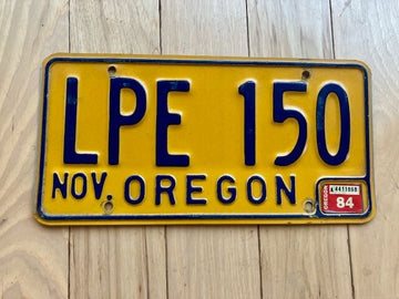 1984 Oregon License Plate