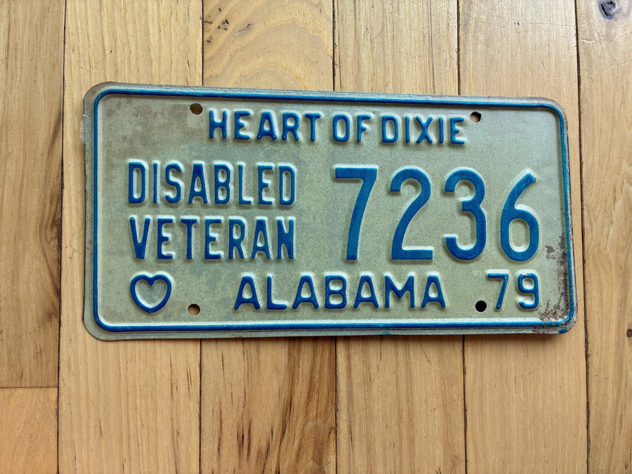 1979 Alabama Disabled Veteran License Plate