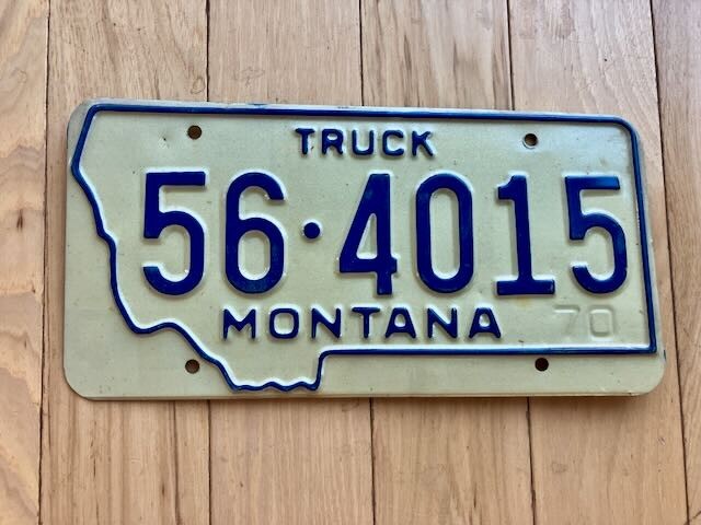 1970 Montana Truck License Plate